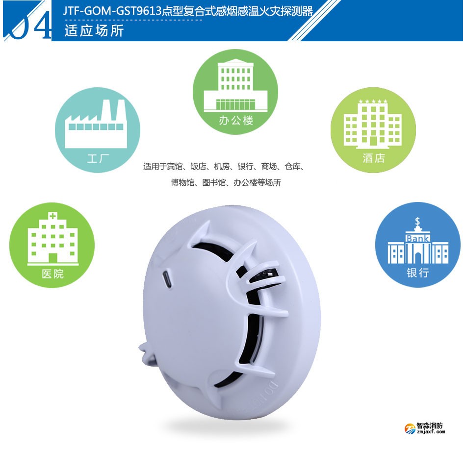 JTF-GOM-GST9613點型復合式感煙感溫火災探測器產品應用場所