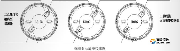 JTY-GM-LD3000G點型光電感煙火災探測器接線圖