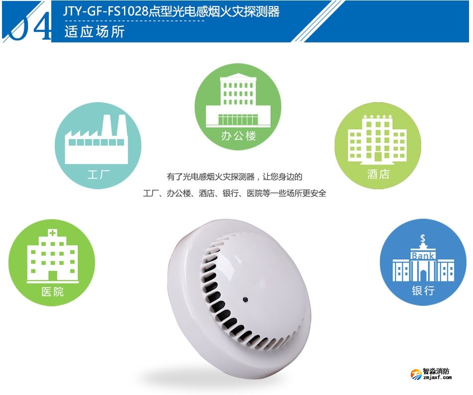 JTY-GF-FS1028點型光電感煙火災探測器產品應用場所