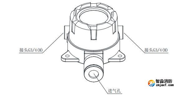 GT-FS2023(Ex)工業及商業用途點型可燃氣體探測器結構圖
