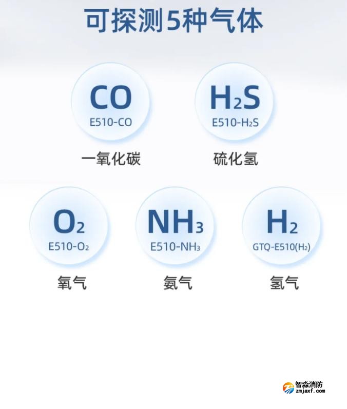 賦安工業(yè)及商業(yè)用途點型可燃?xì)怏w探測器探測氣體種類