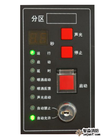 JBF5016氣體滅火主機滅火啟動區的操作面板