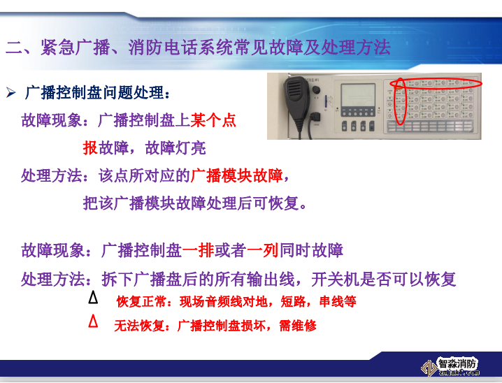 青鳥消防緊急廣播、消防電話系統常見故障及處理方法